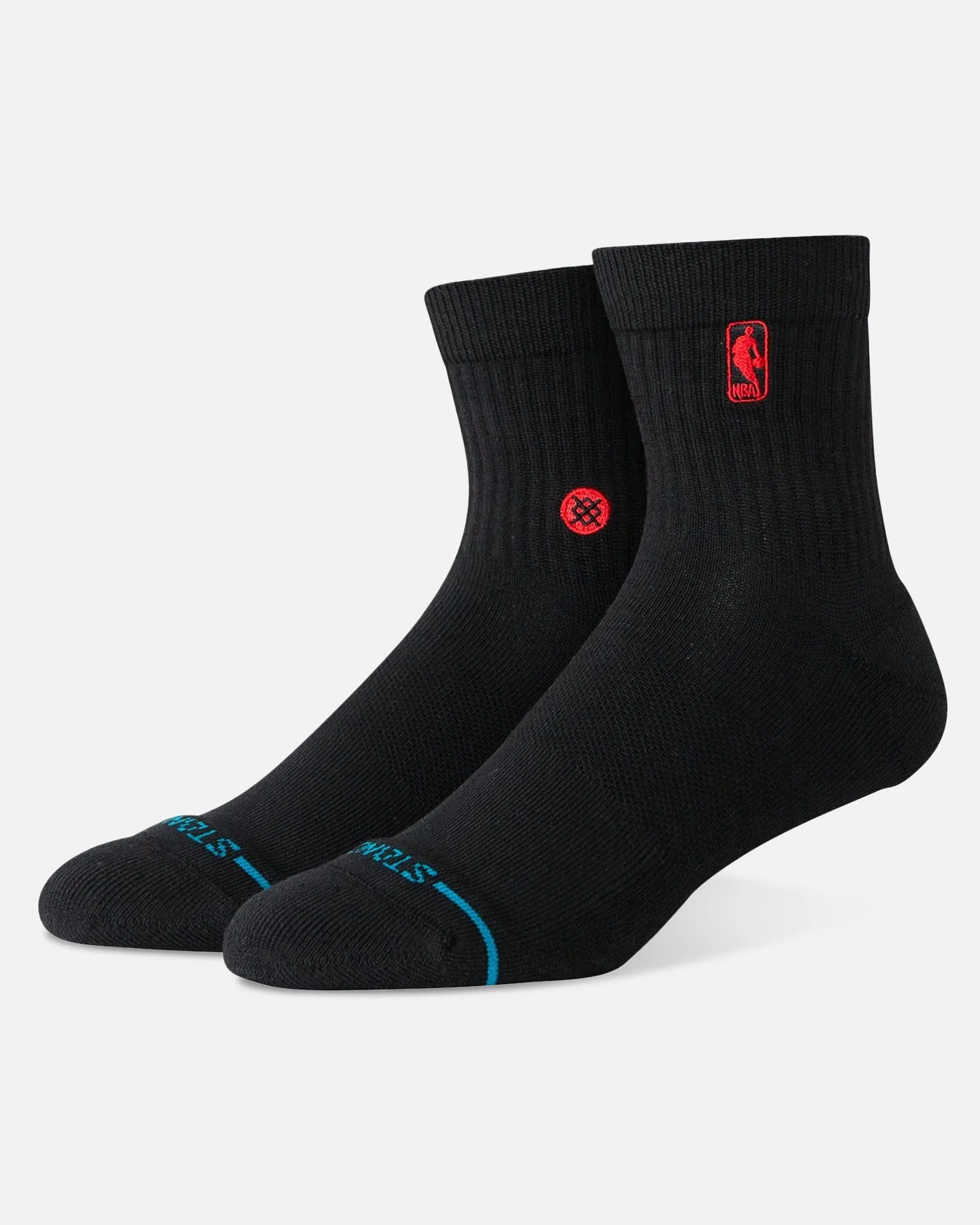 Stance NBA Logoman Quarter Socks Black/Red sold by Culture Kings