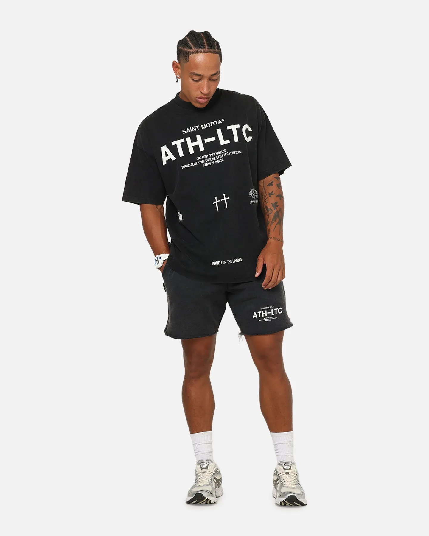 Saint Morta Athletc T-Shirt Washed Black sold by Culture Kings product image thumbnail 3