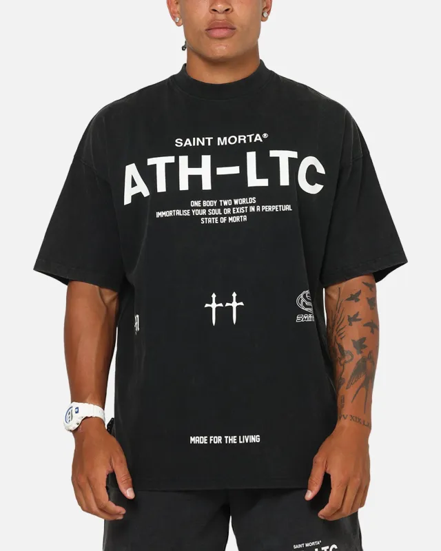 Saint Morta Athletc T-Shirt Washed Black sold by Culture Kings
