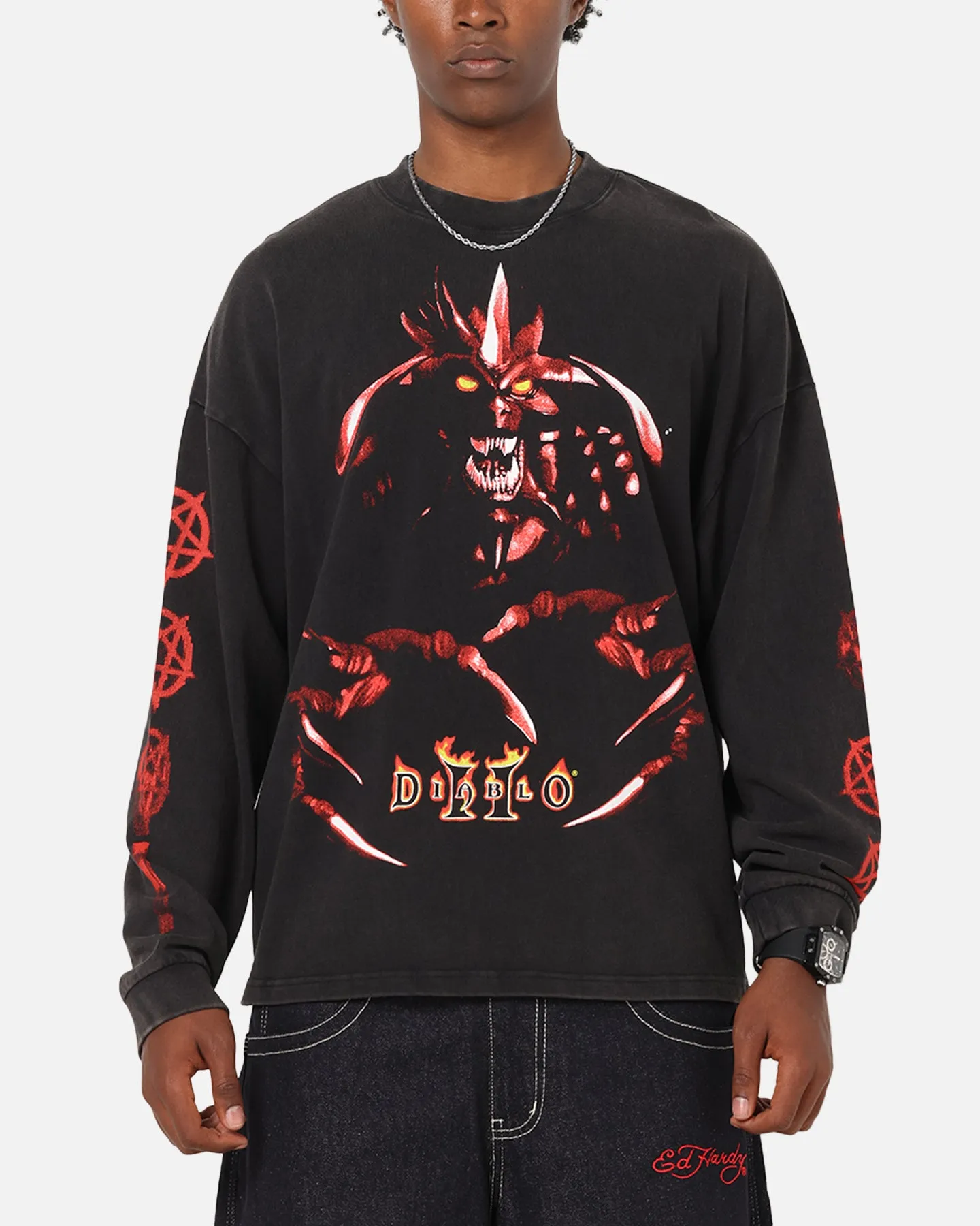 73Studio X Diablo Halloween Evil Is Coming Back Long Sleeve T-Shirt Vintage Black sold by Culture Kings