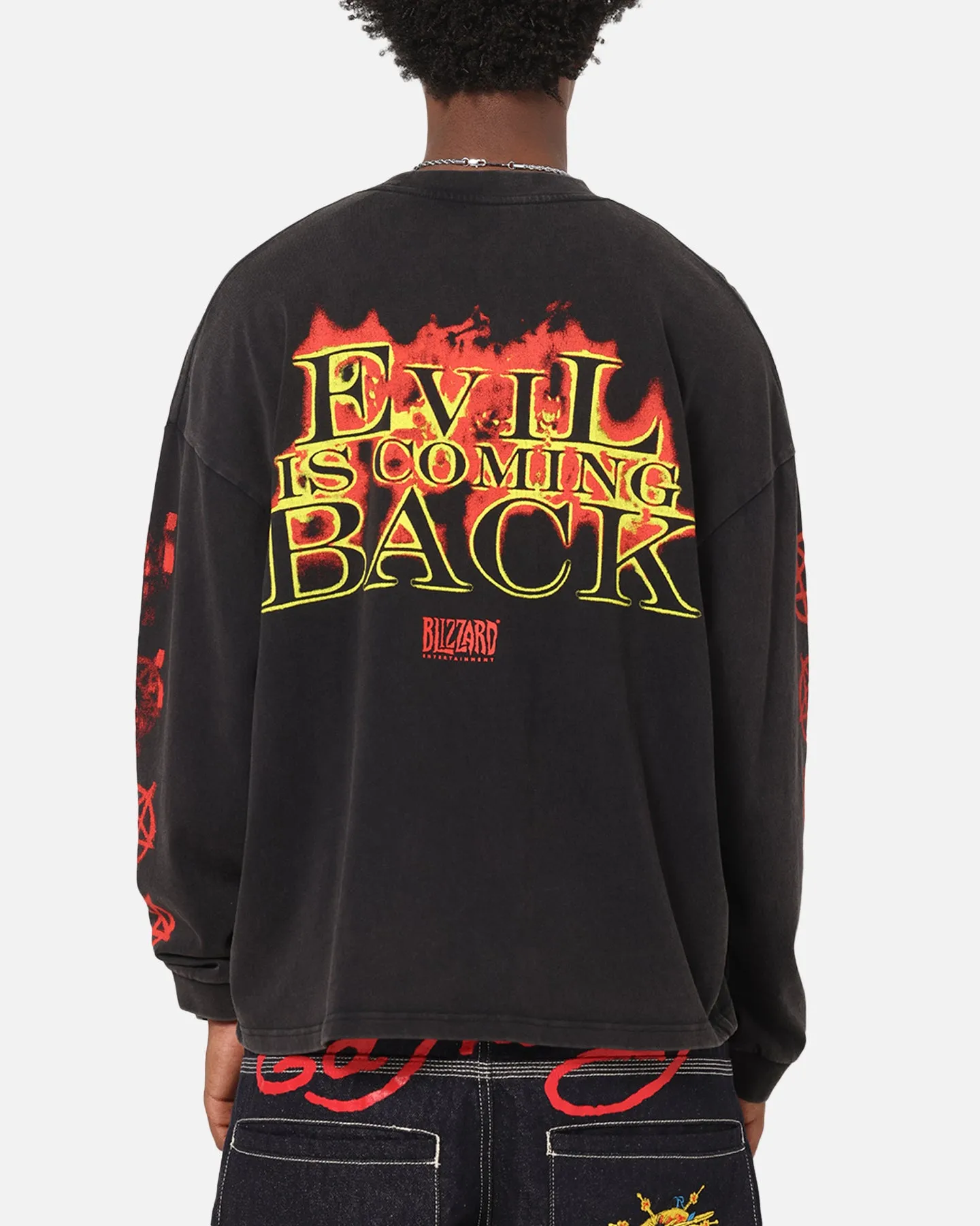 73Studio X Diablo Halloween Evil Is Coming Back Long Sleeve T-Shirt Vintage Black sold by Culture Kings product image thumbnail 2