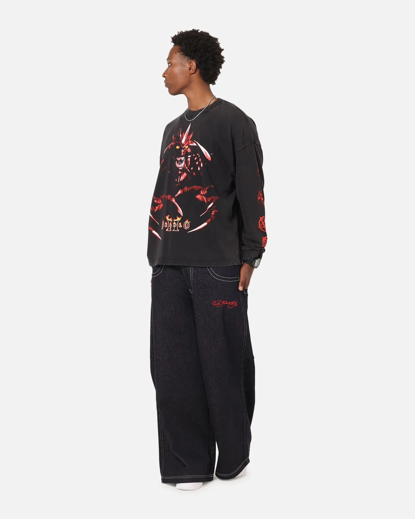 73Studio X Diablo Halloween Evil Is Coming Back Long Sleeve T-Shirt Vintage Black sold by Culture Kings product image thumbnail 3
