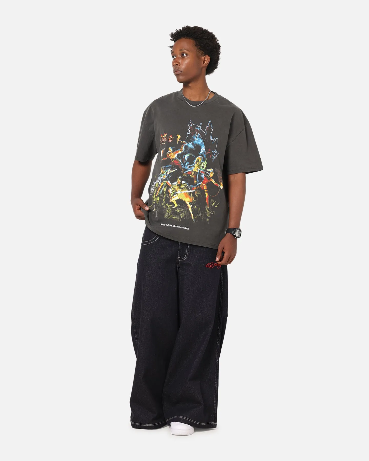 73Studio X Diablo Halloween Heroes Are Born Heavyweight T-Shirt Black Wash sold by Culture Kings product image thumbnail 3