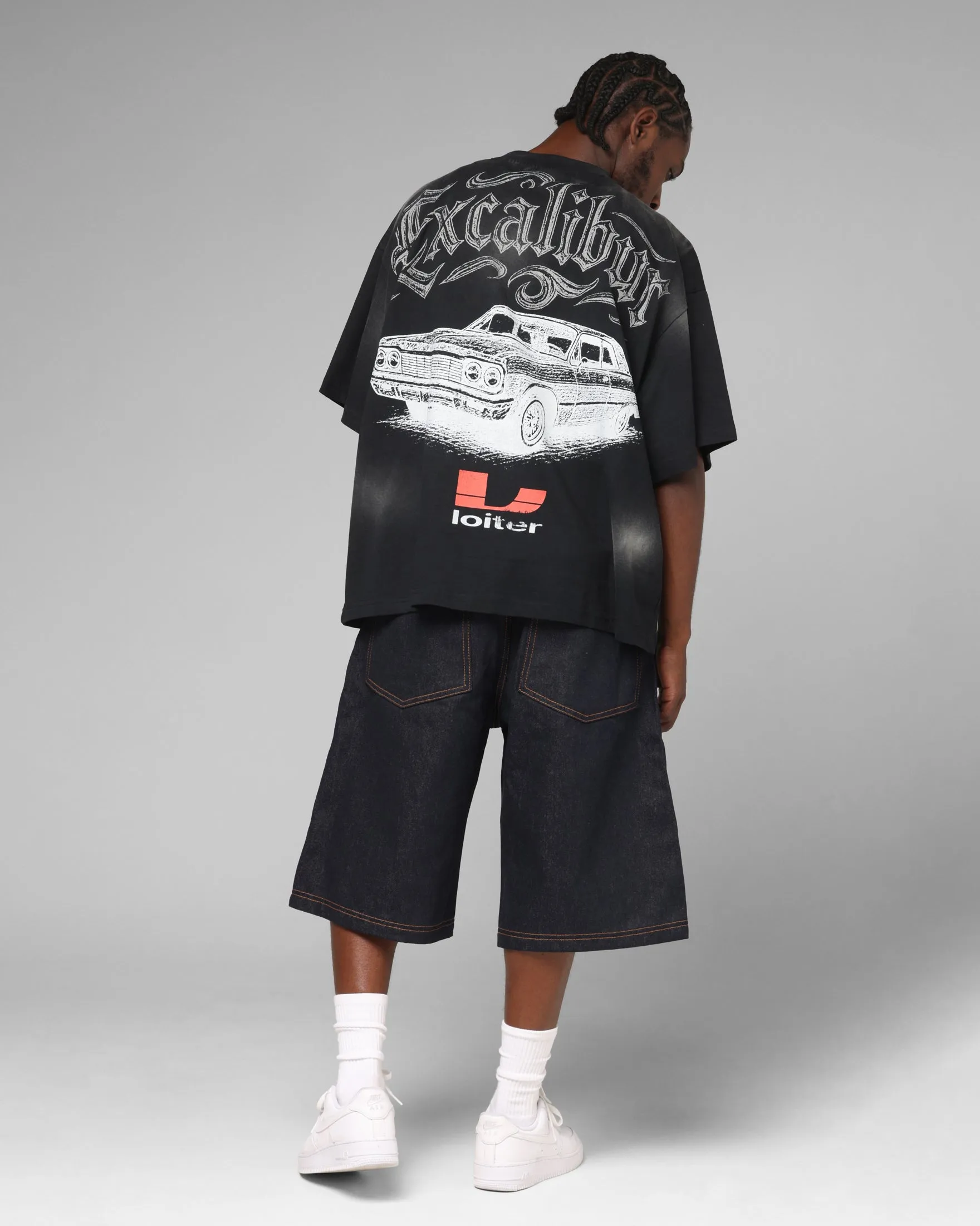 Loiter Lowrider Vintage T-Shirt Washed Black sold by Culture Kings product image thumbnail 4