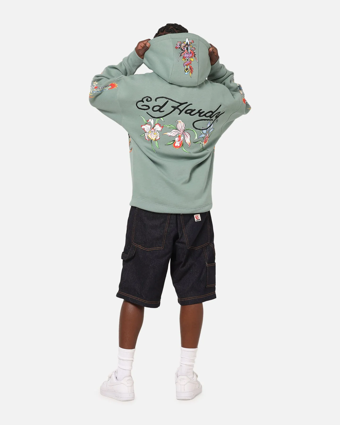 Ed Hardy Floral Zip Hoodie Sage sold by Culture Kings product image thumbnail 4