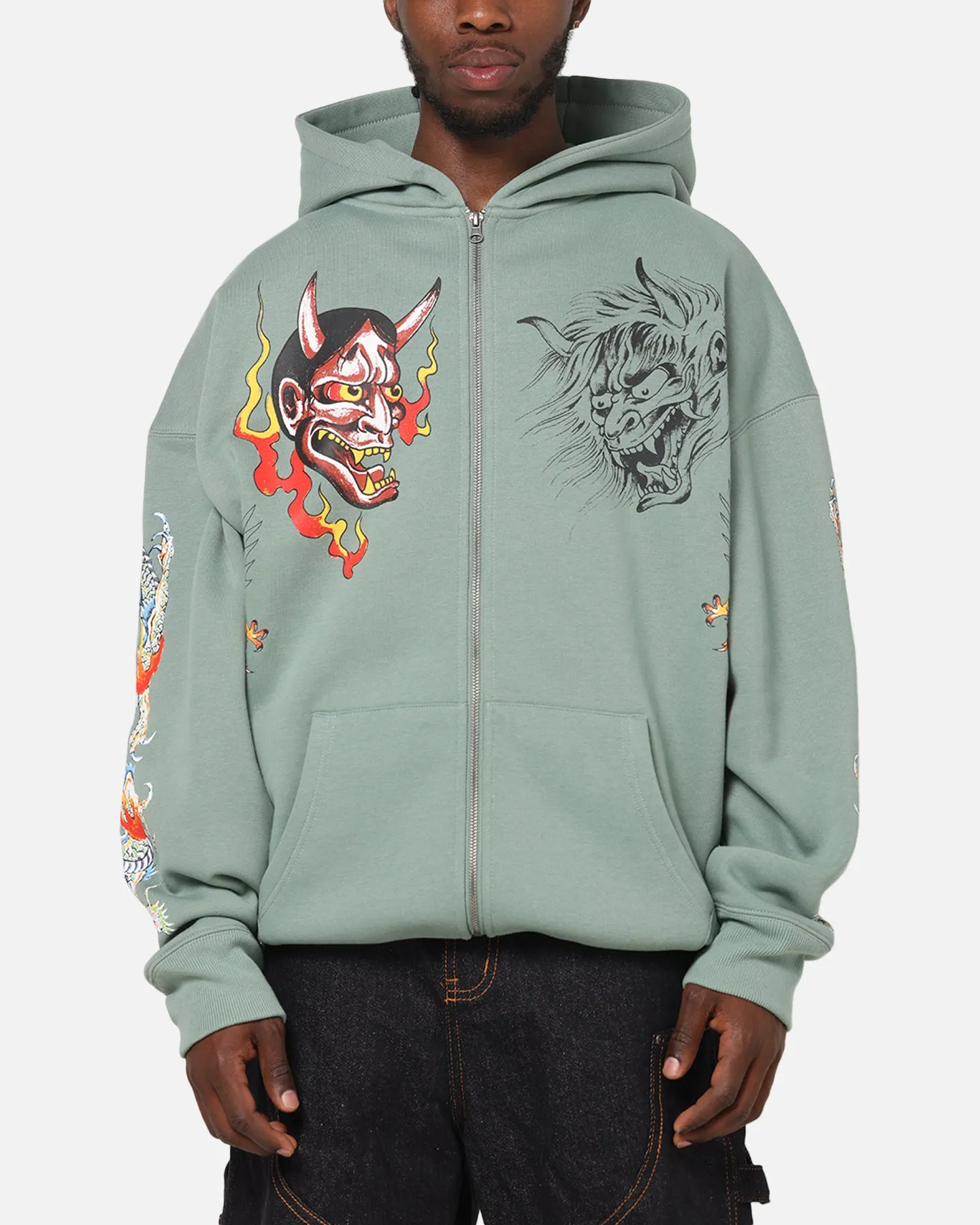 Ed Hardy Floral Zip Hoodie Sage sold by Culture Kings