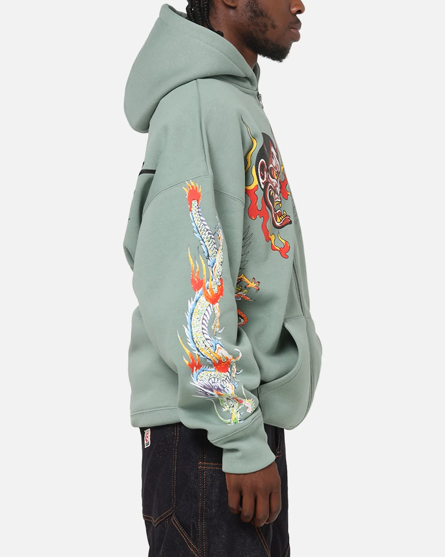 Ed Hardy Floral Zip Hoodie Sage sold by Culture Kings product image thumbnail 5