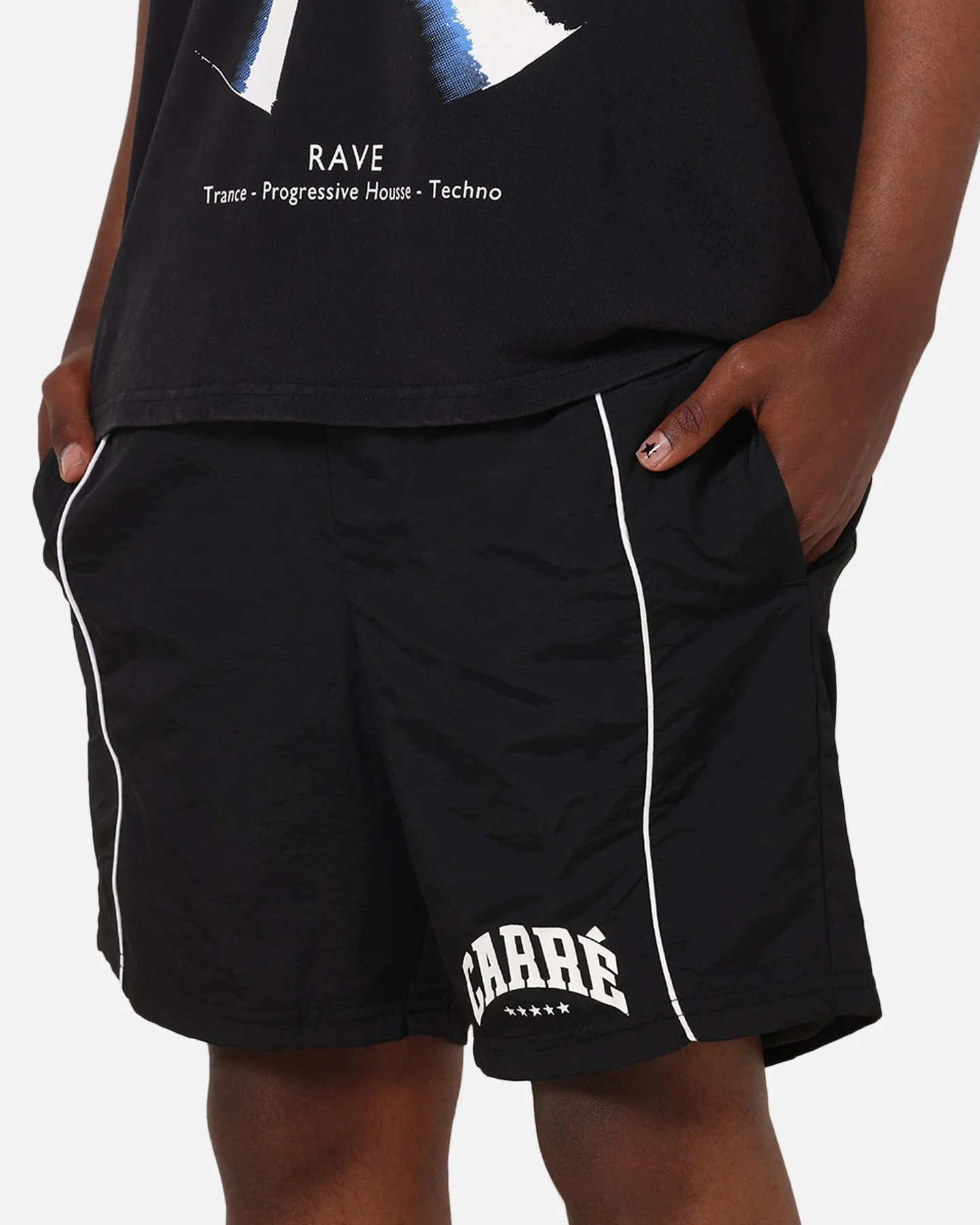 Carre Piped Nylon Shorts Black sold by Culture Kings product image thumbnail 3