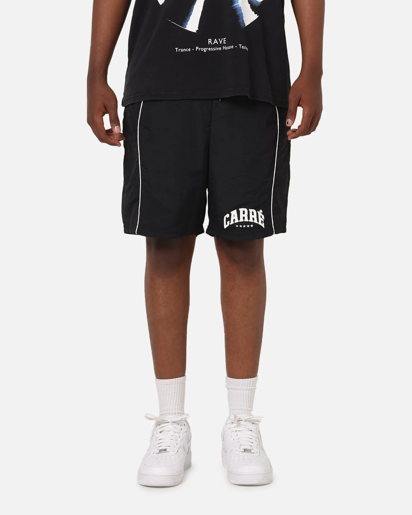 Carre Piped Nylon Shorts Black sold by Culture Kings