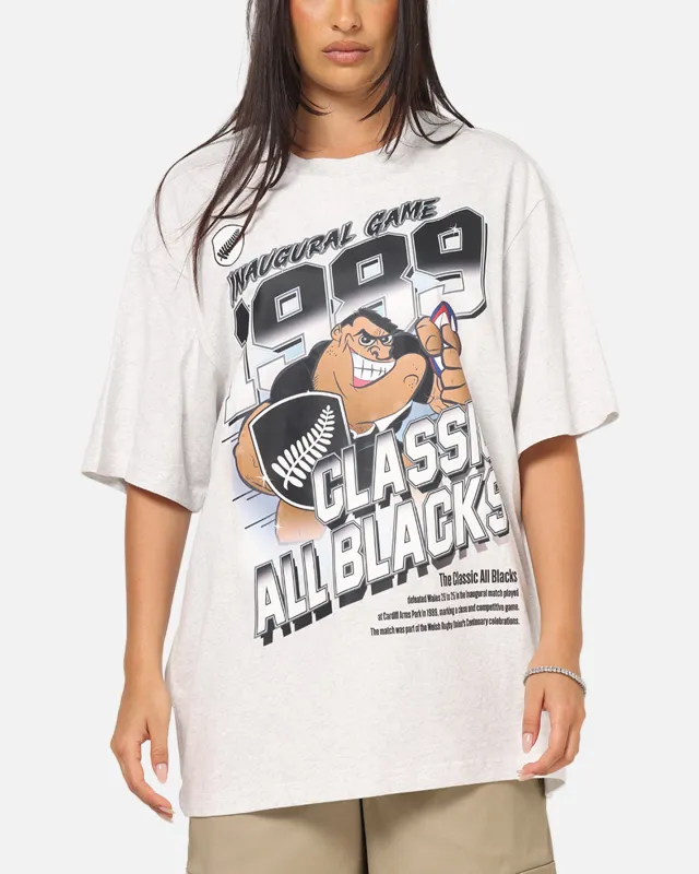 Mitchell & Ness All Blacks Rugby Union Inaugural Game T-Shirt Silver Marle sold by Culture Kings