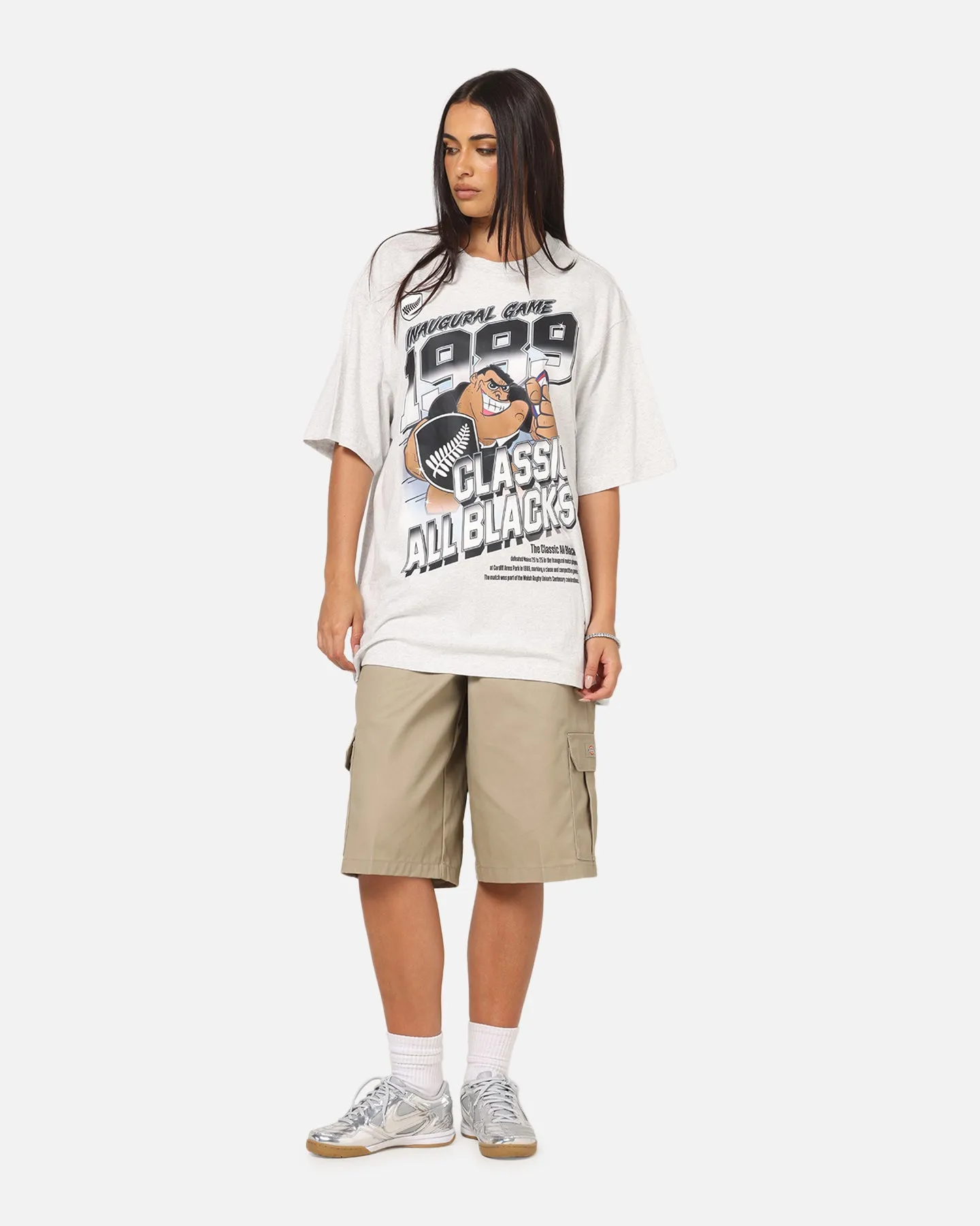 Mitchell & Ness All Blacks Rugby Union Inaugural Game T-Shirt Silver Marle sold by Culture Kings product image thumbnail 2