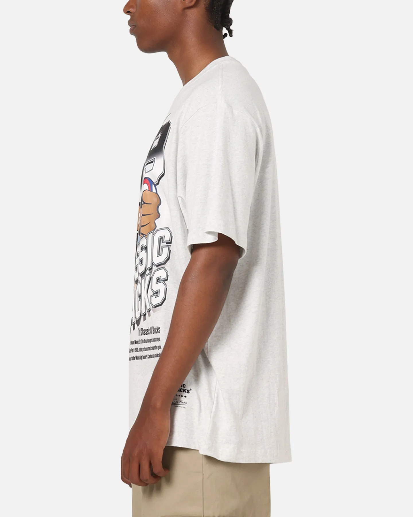 Mitchell & Ness All Blacks Rugby Union Inaugural Game T-Shirt Silver Marle sold by Culture Kings product image thumbnail 5