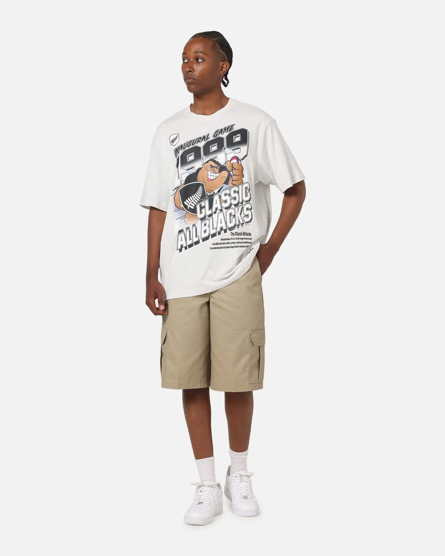 Mitchell & Ness All Blacks Rugby Union Inaugural Game T-Shirt Silver Marle sold by Culture Kings product image thumbnail 2