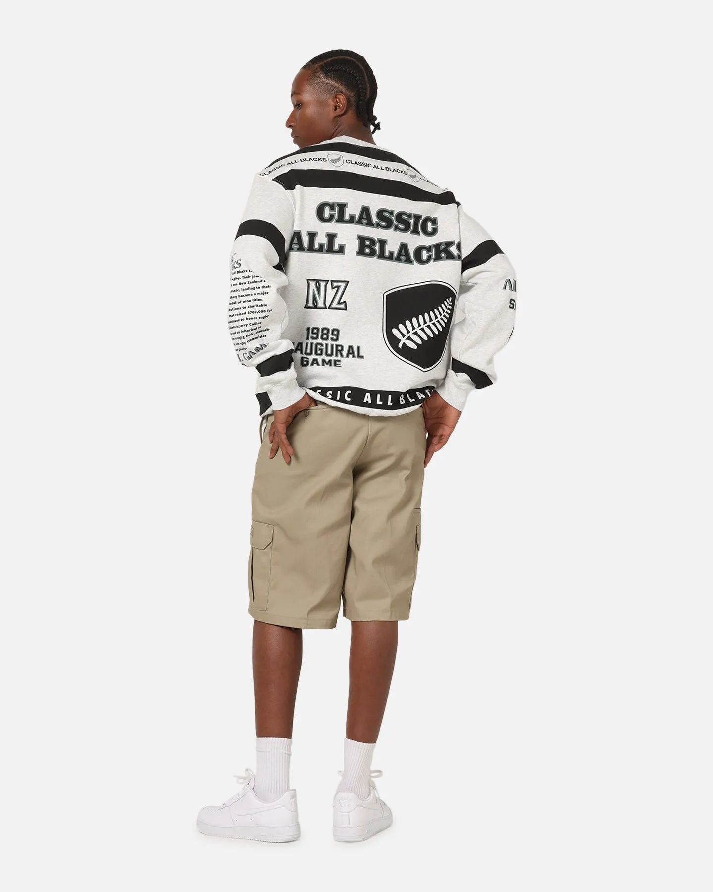 Mitchell & Ness All Blacks Rugby Union Classic Crewneck Silver Marle sold by Culture Kings product image thumbnail 3