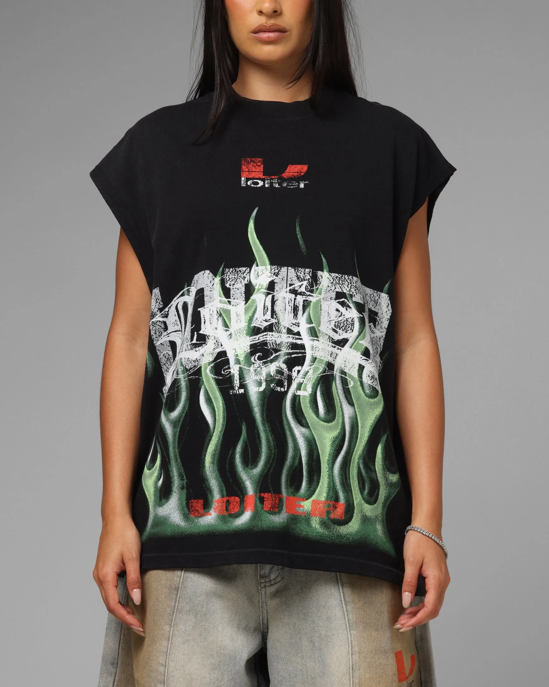 Loiter Inferno Muscle T-Shirt Black sold by Culture Kings