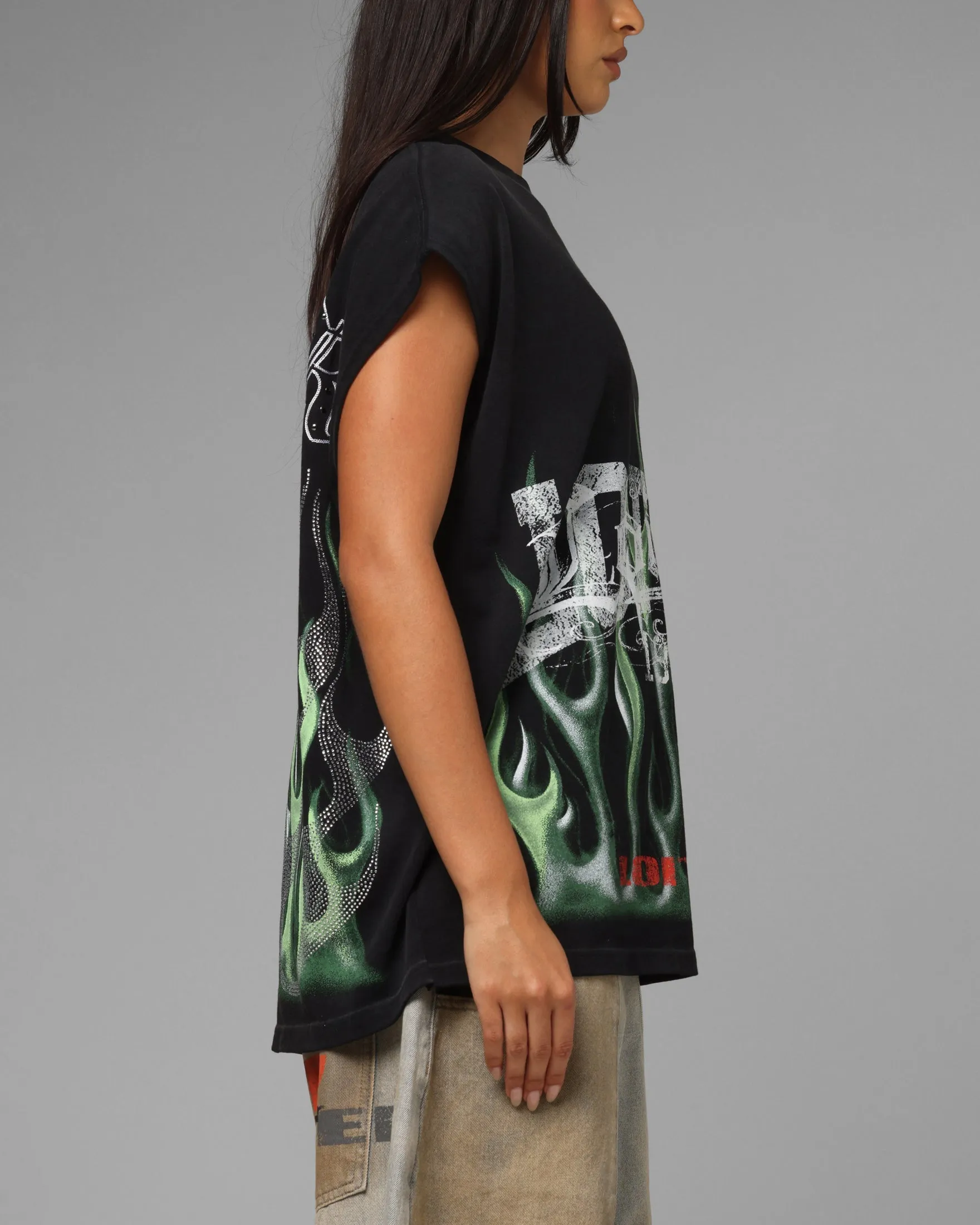 Loiter Inferno Muscle T-Shirt Black sold by Culture Kings product image thumbnail 5