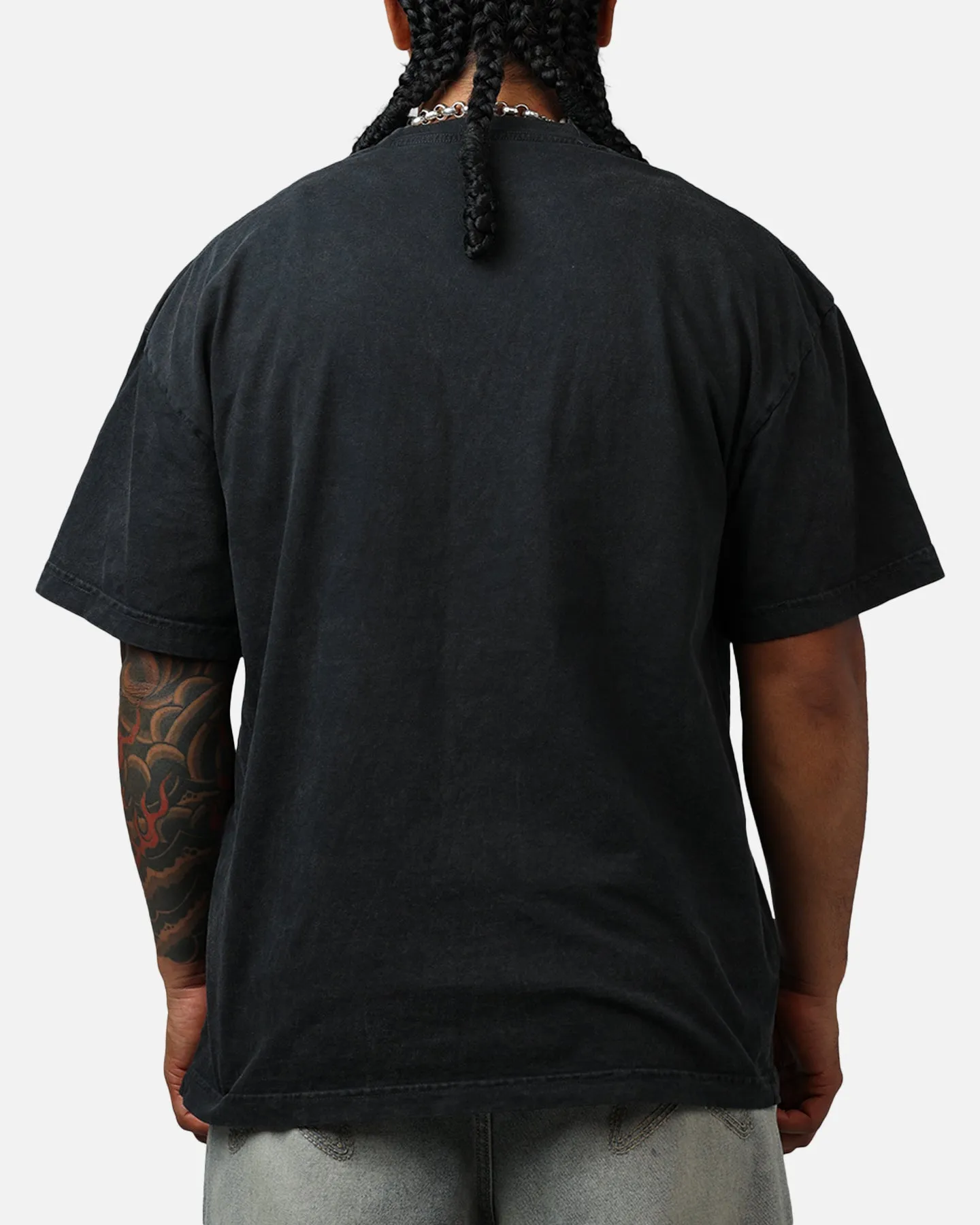 73Studio Marvel Fantastic Four Human Torch Fire Vintage T-Shirt Black Acidwash sold by Culture Kings product image thumbnail 2