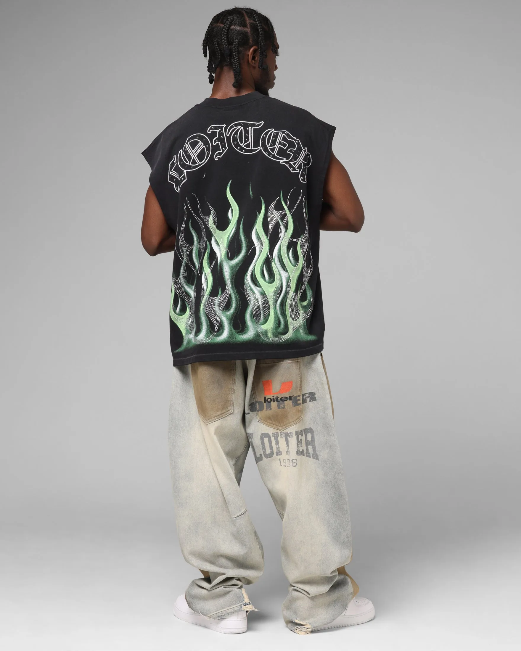 Loiter Inferno Muscle T-Shirt Black sold by Culture Kings product image thumbnail 4