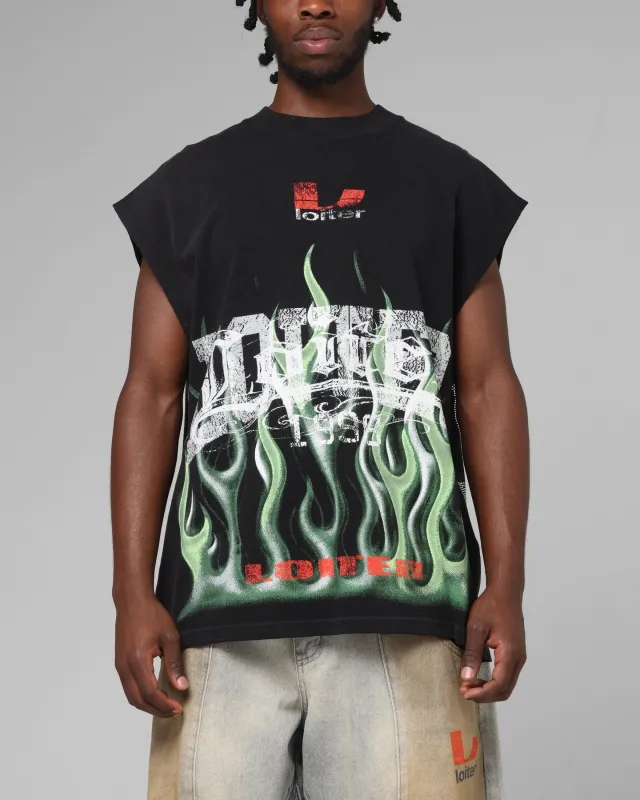 Loiter Inferno Muscle T-Shirt Black sold by Culture Kings