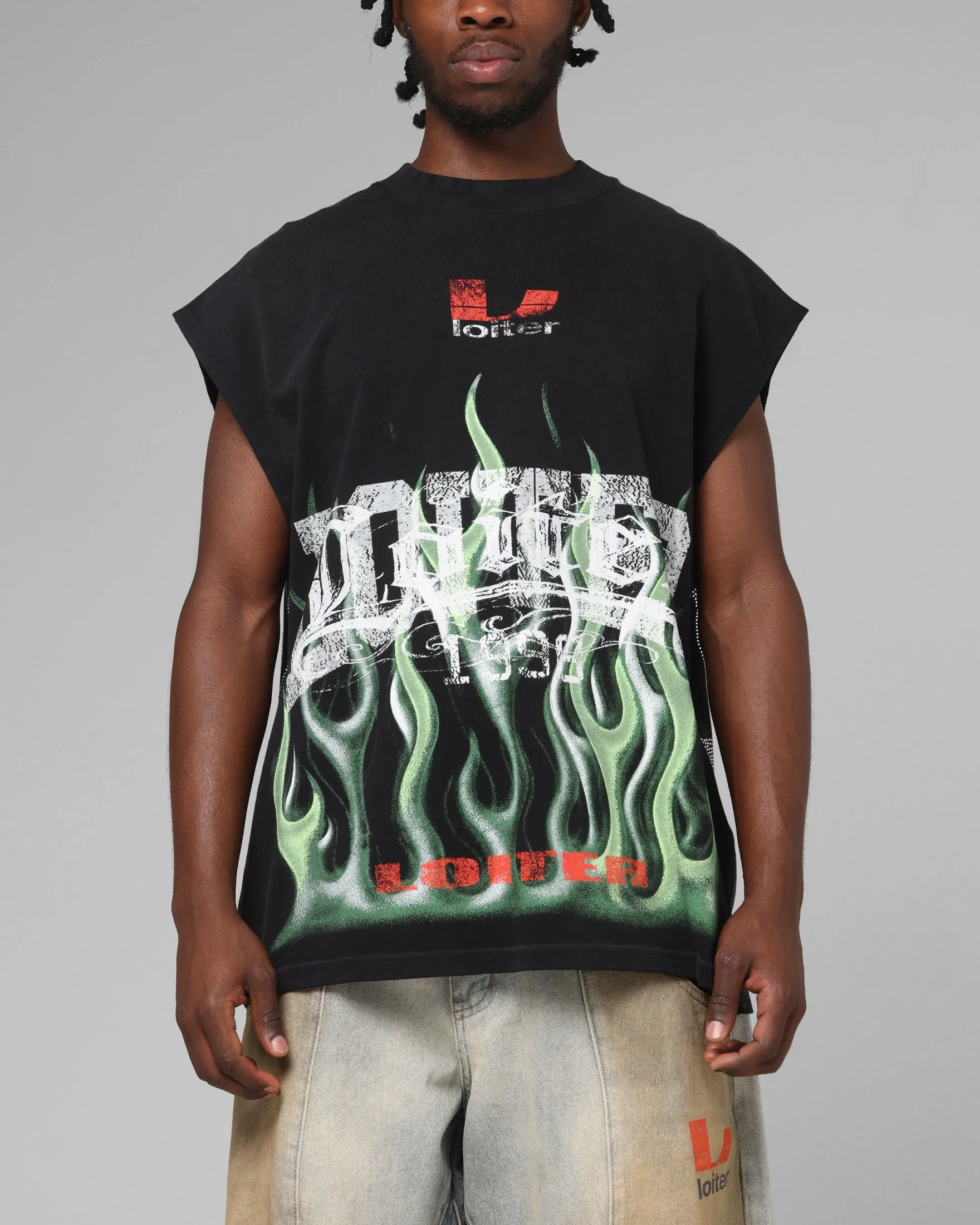 Loiter Inferno Muscle T-Shirt Black sold by Culture Kings