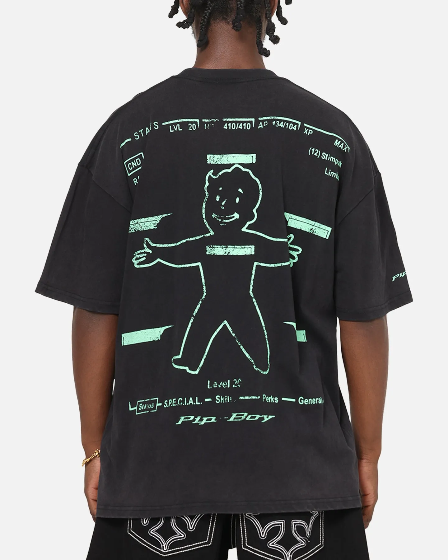 73Studio X Fallout: New Vegas Pipboy T-Shirt Black Acidwash sold by Culture Kings