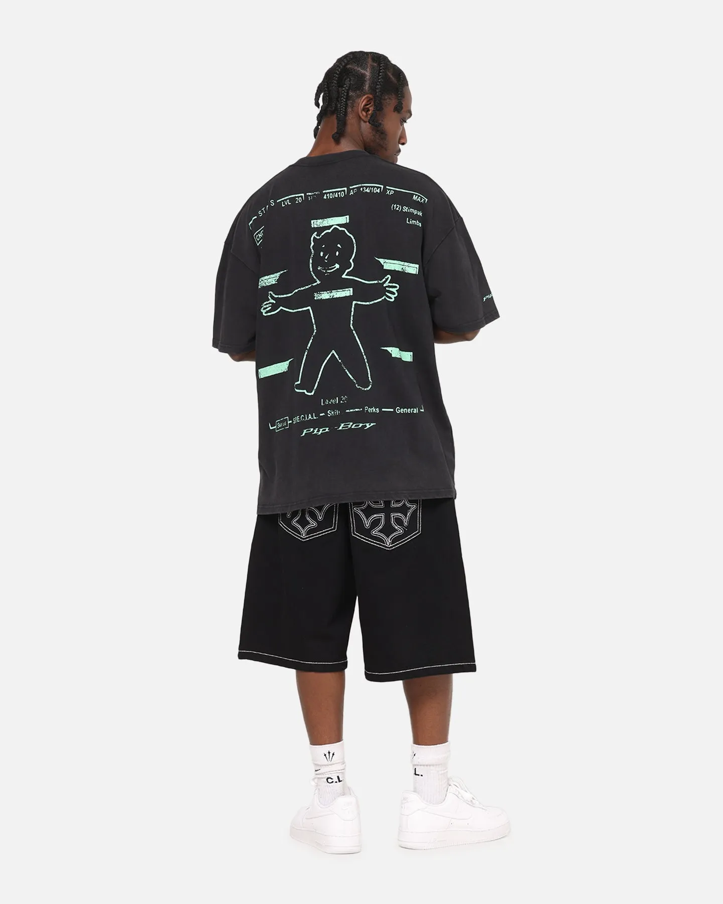 73Studio X Fallout: New Vegas Pipboy T-Shirt Black Acidwash sold by Culture Kings product image thumbnail 3