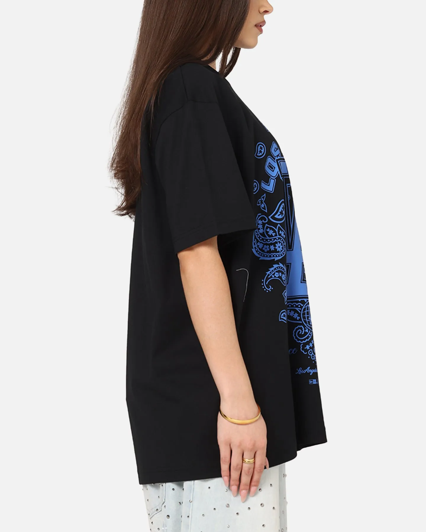 New Era Los Angeles Dodgers Paisley Oversized T-Shirt Black sold by Culture Kings product image thumbnail 4