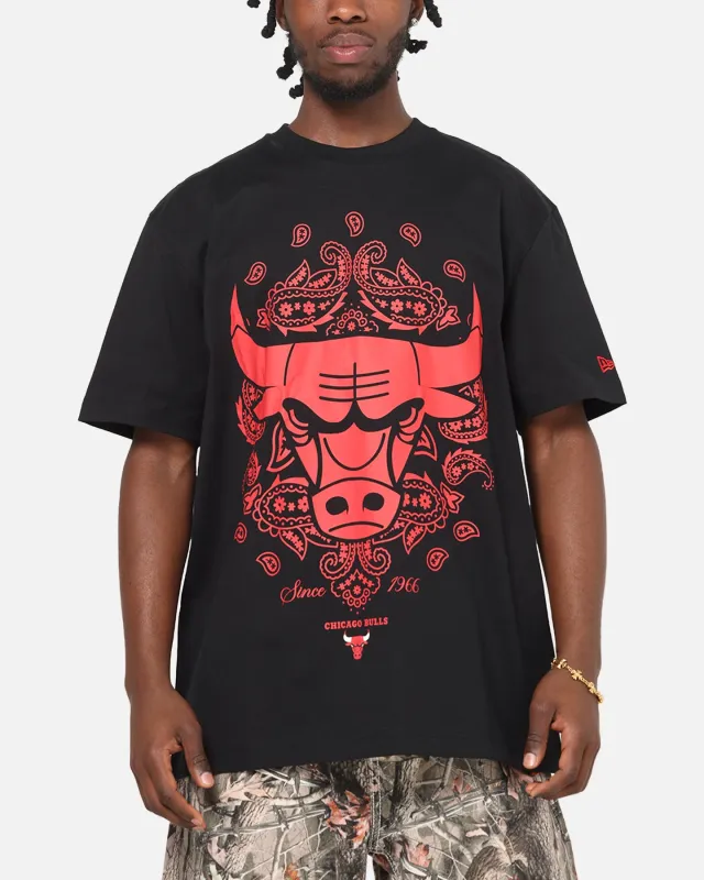 New Era Chicago Bulls Paisley Oversized T-Shirt Black sold by Culture Kings