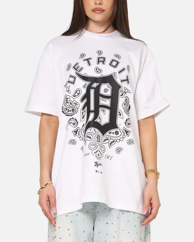 New Era Detroit Tigers Paisley Oversized T-Shirt White sold by Culture Kings