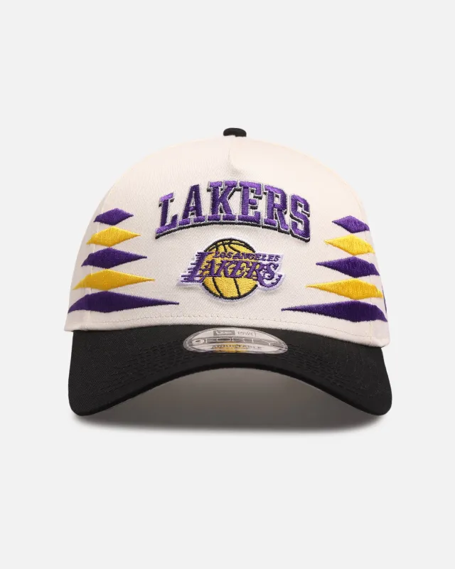 New Era Los Angeles Lakers 'Regency Crown' 9FORTY A-Frame Snapback Chrome White/Black sold by Culture Kings