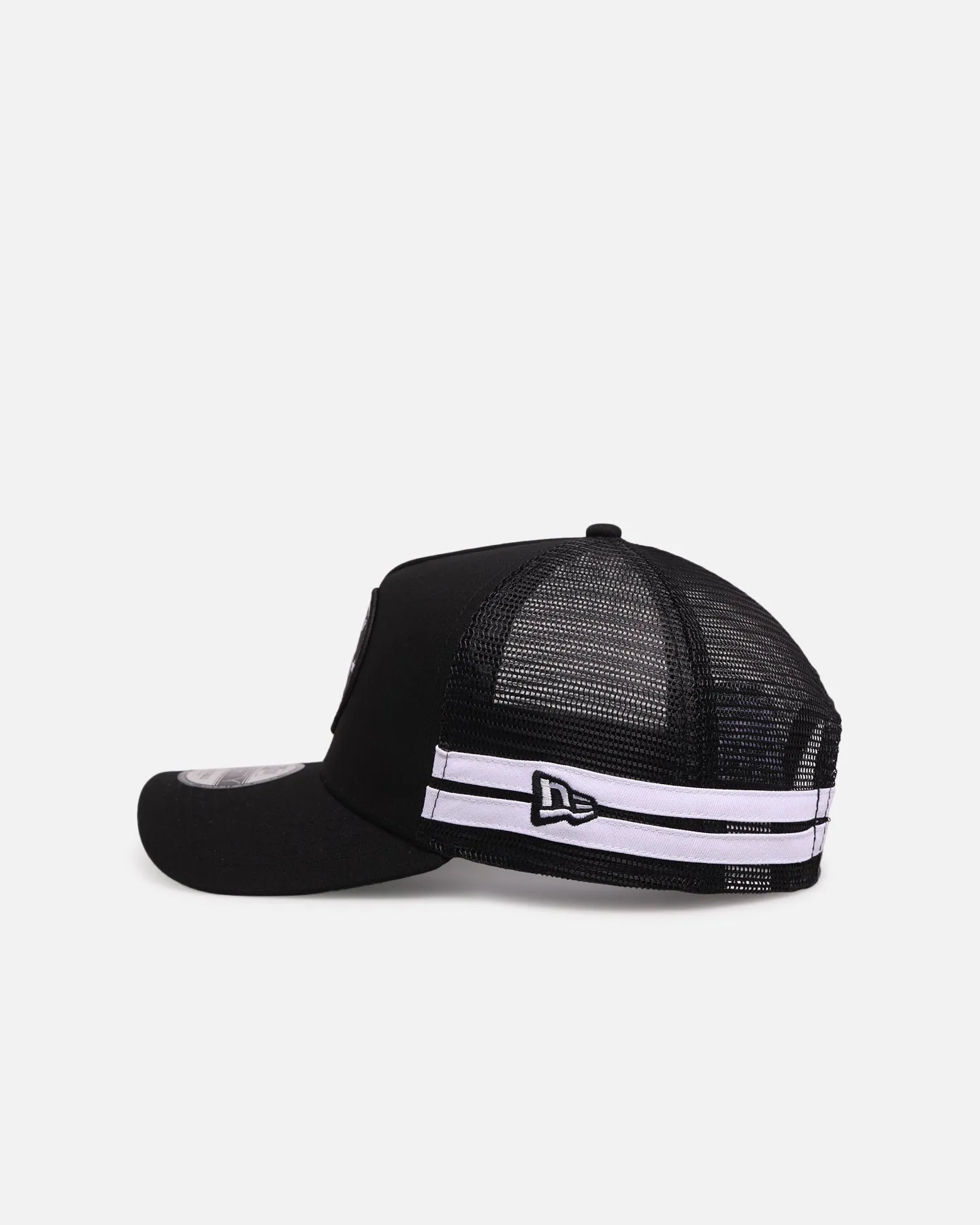 New Era Houston Texans 'Stripe' 9FORTY A-Frame Trucker Snapback Black/White sold by Culture Kings product image thumbnail 4