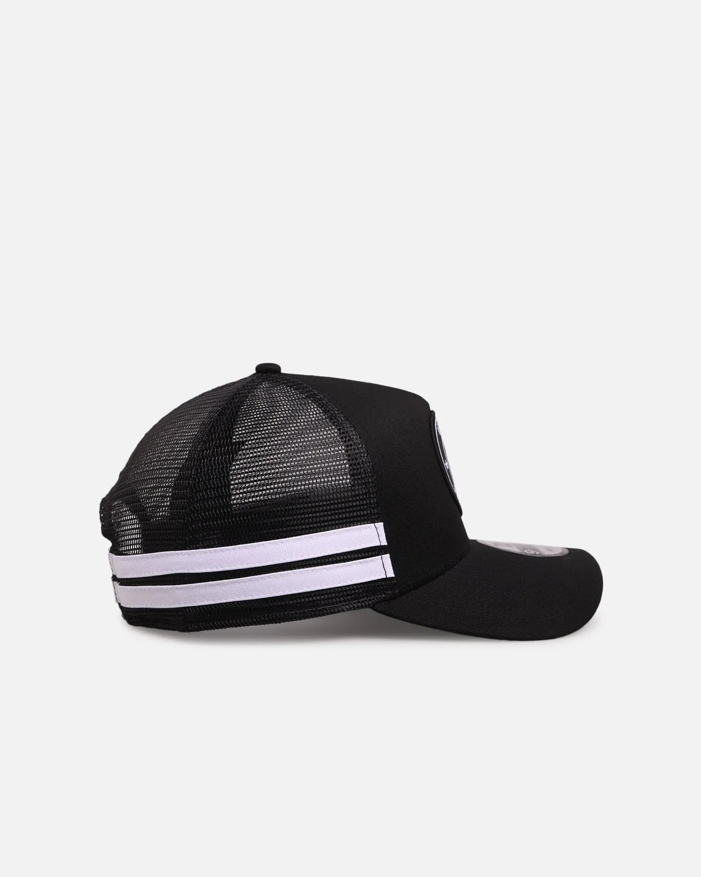 New Era San Francisco 49ers 'Stripe' 9FORTY A-Frame Trucker Snapback Black/White sold by Culture Kings product image thumbnail 3