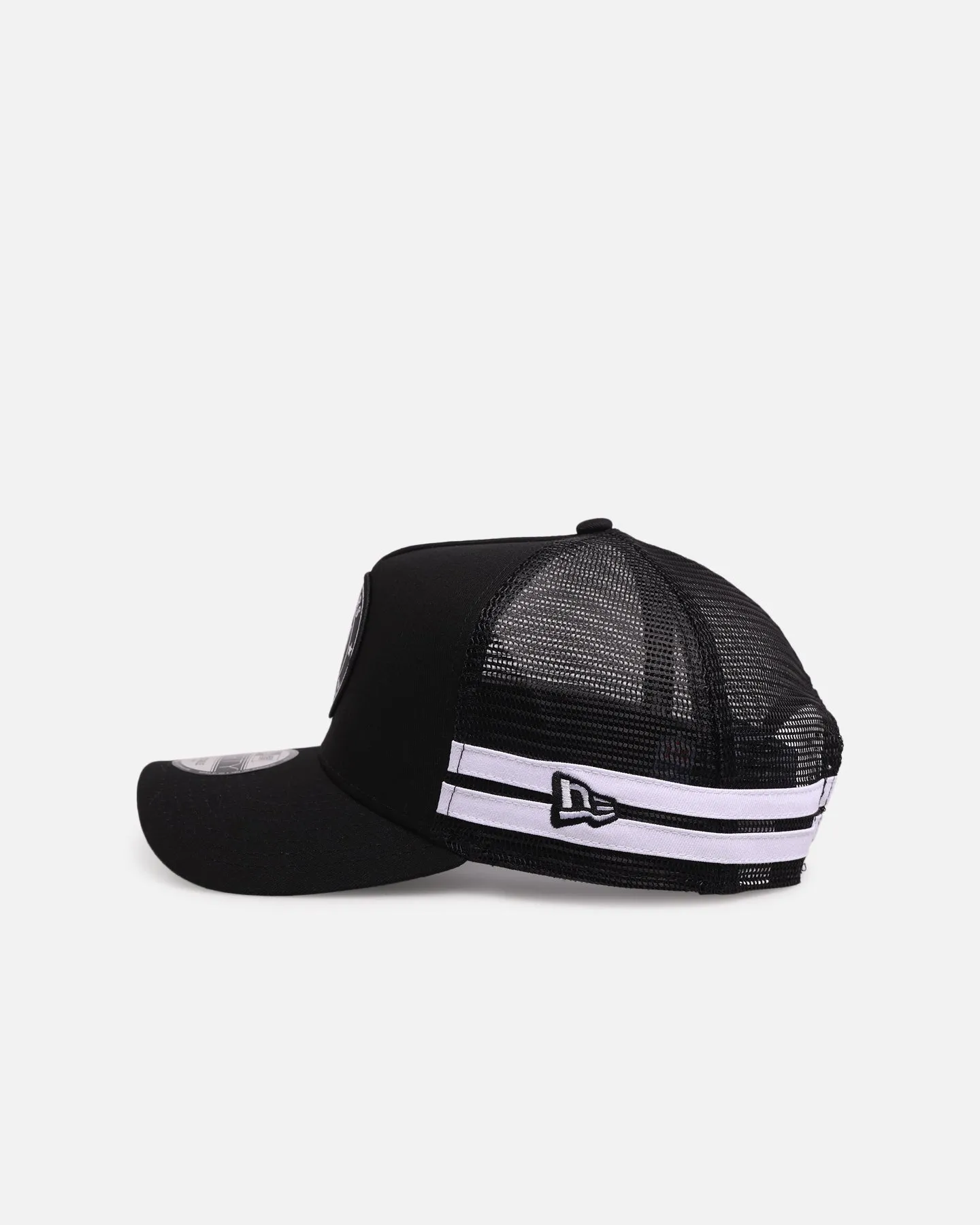 New Era Las Vegas Raiders 'Stripe' 9FORTY A-Frame Trucker Snapback Black/White sold by Culture Kings product image thumbnail 4