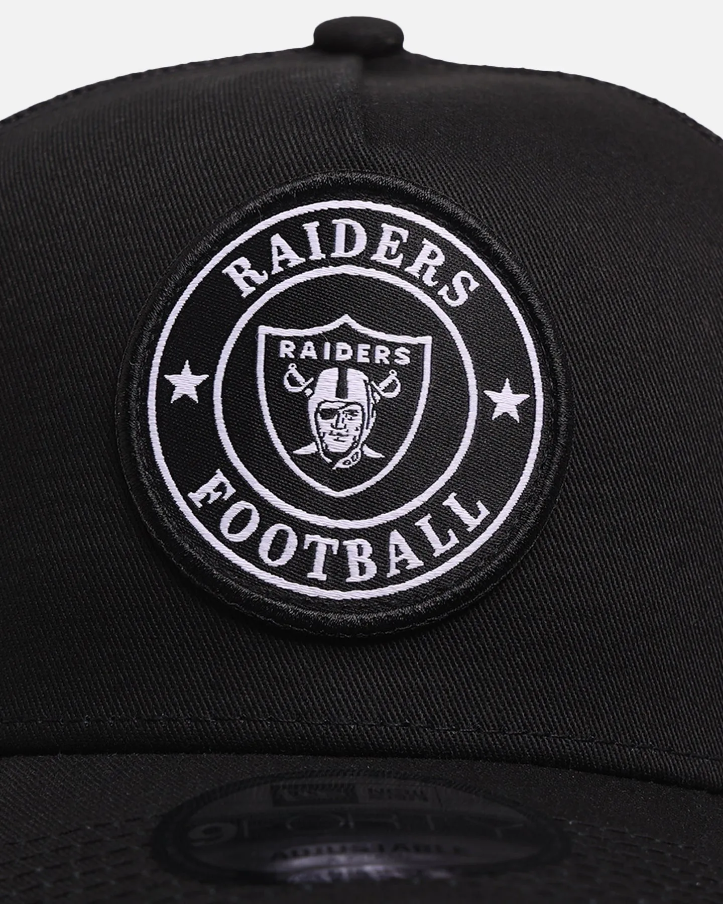 New Era Las Vegas Raiders 'Stripe' 9FORTY A-Frame Trucker Snapback Black/White sold by Culture Kings product image thumbnail 5
