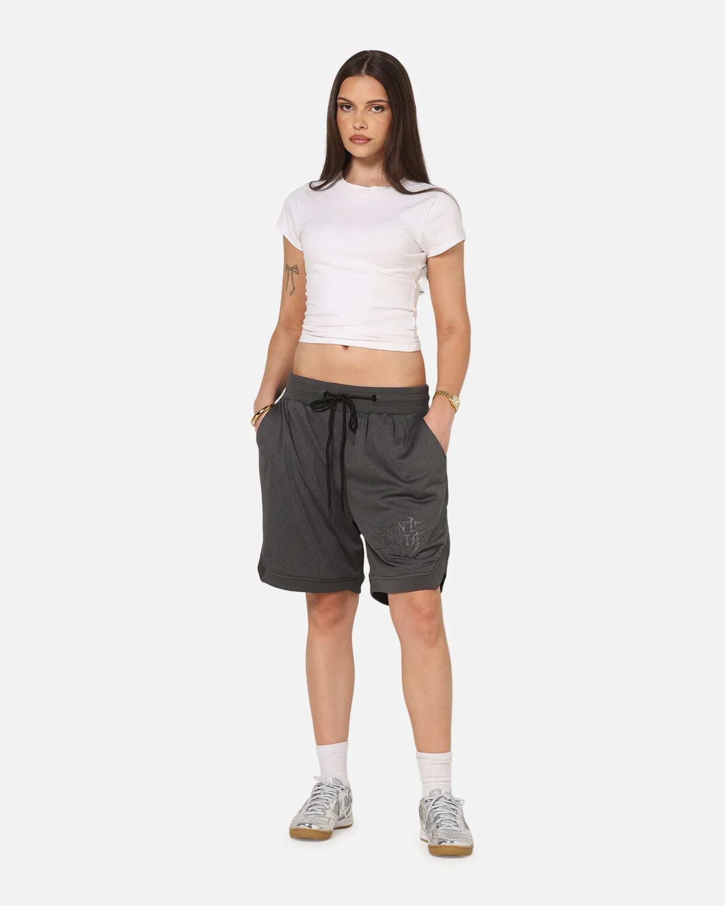 Saint Morta Crested Wing Basketball Shorts Grey sold by Culture Kings product image thumbnail 2