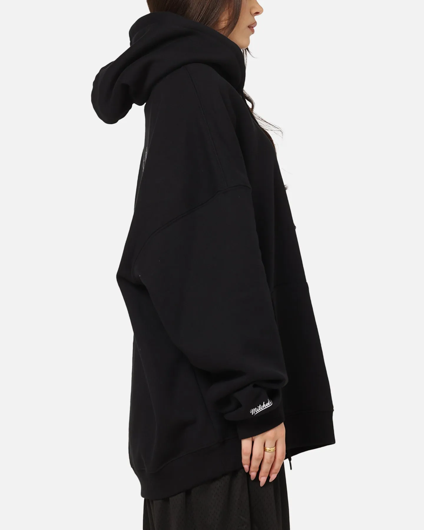Mitchell & Ness All Blacks Rugby Union Classic Silver Fern Hoodie Solid Black sold by Culture Kings product image thumbnail 5