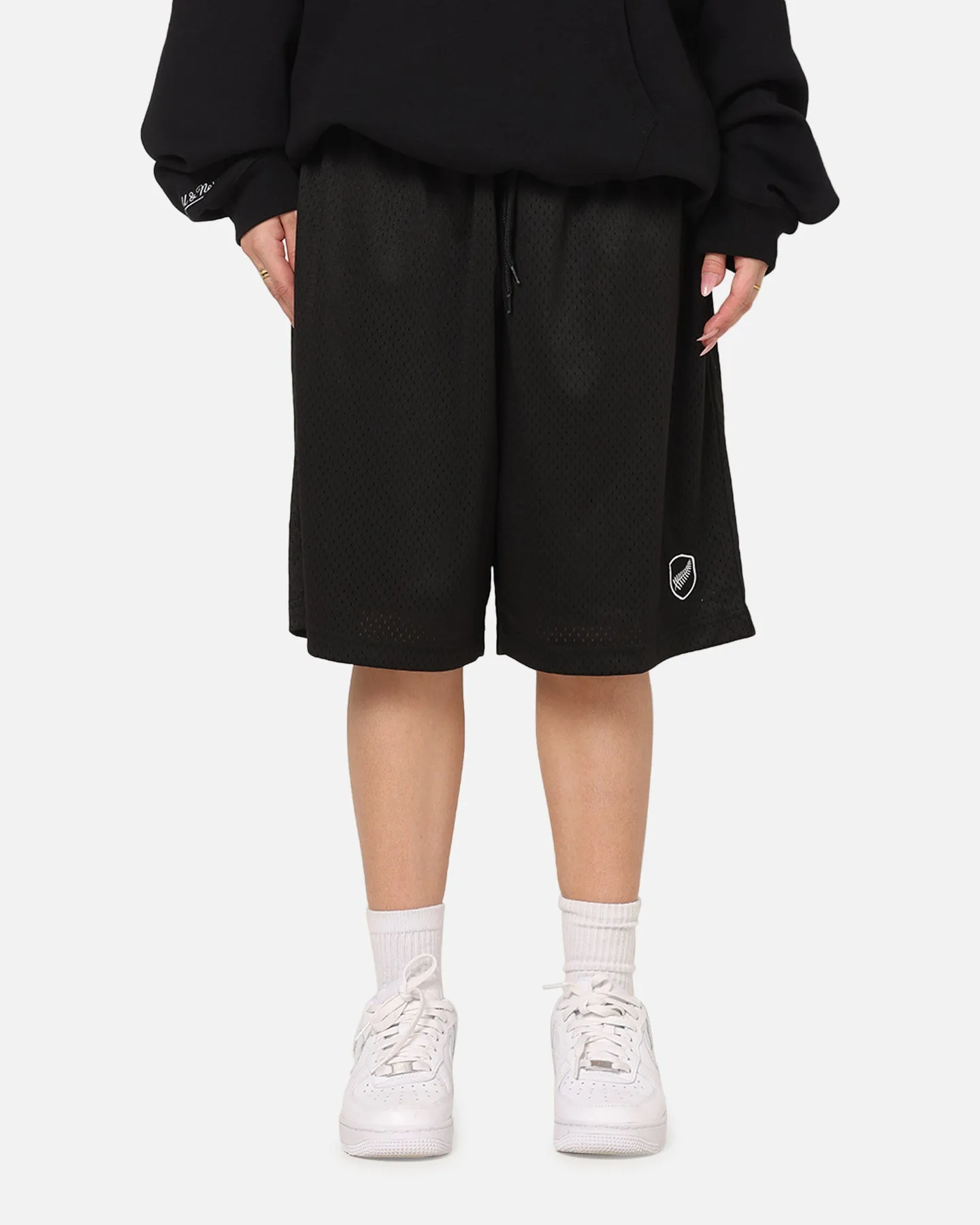 Mitchell & Ness All Black Rugby Union Classic Mesh Shorts Solid Black sold by Culture Kings product image thumbnail 5