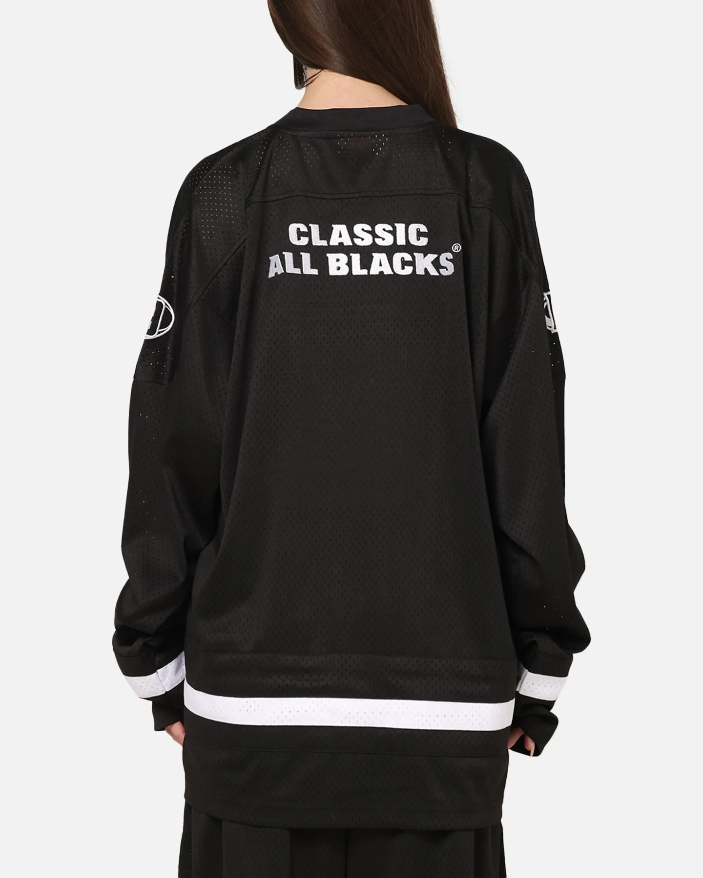 Mitchell & Ness All Blacks Rugby Union Classic Chrome Mesh Jersey Solid Black sold by Culture Kings product image thumbnail 2