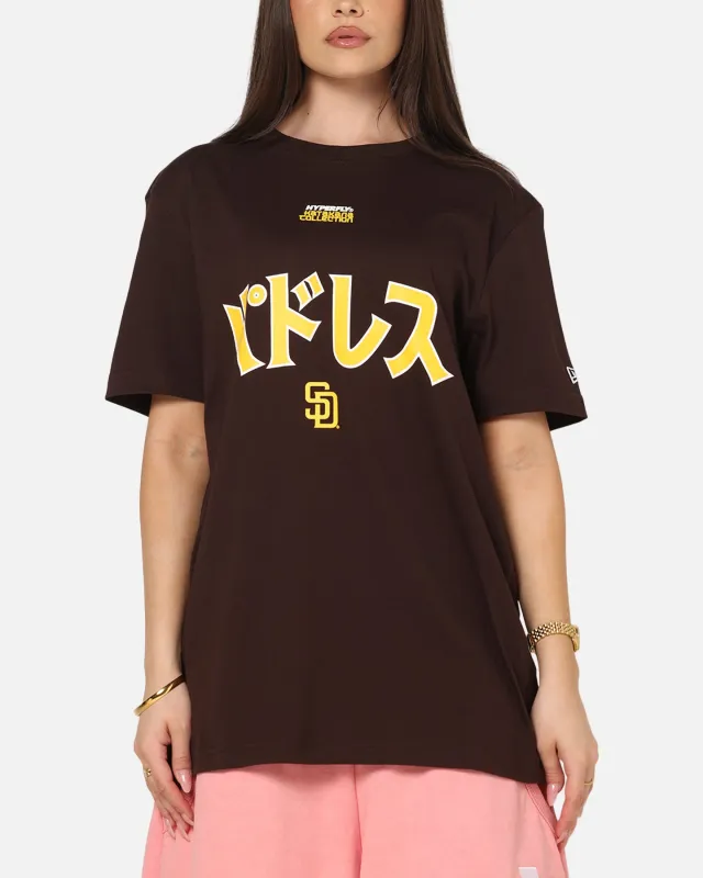 New Era San Diego Padres 'Hyperfly Katakana x MLB' T-Shirt Dark Brown sold by Culture Kings