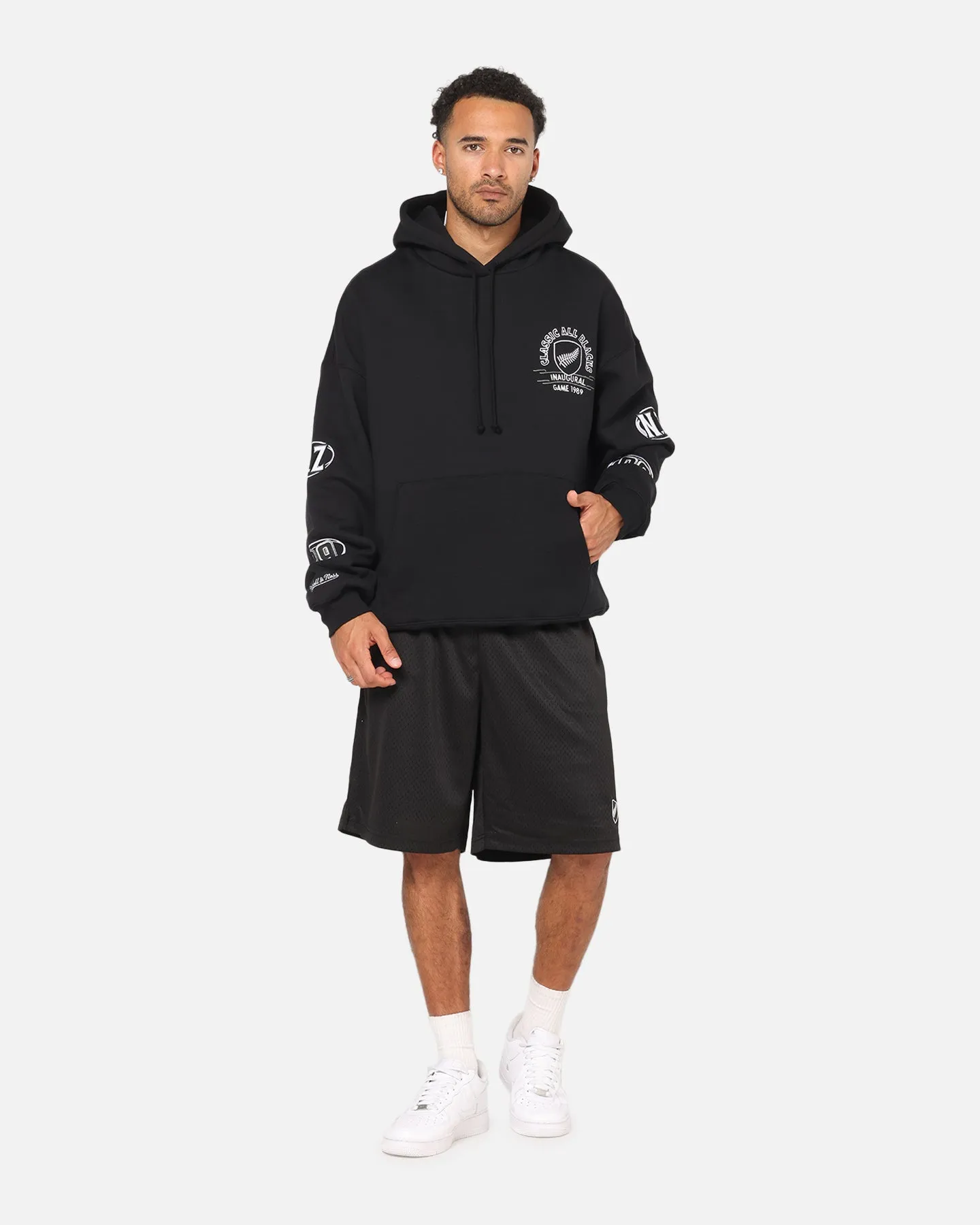 Mitchell & Ness All Blacks Rugby Union Cab Inaugural Hoodie Solid Black sold by Culture Kings product image thumbnail 4