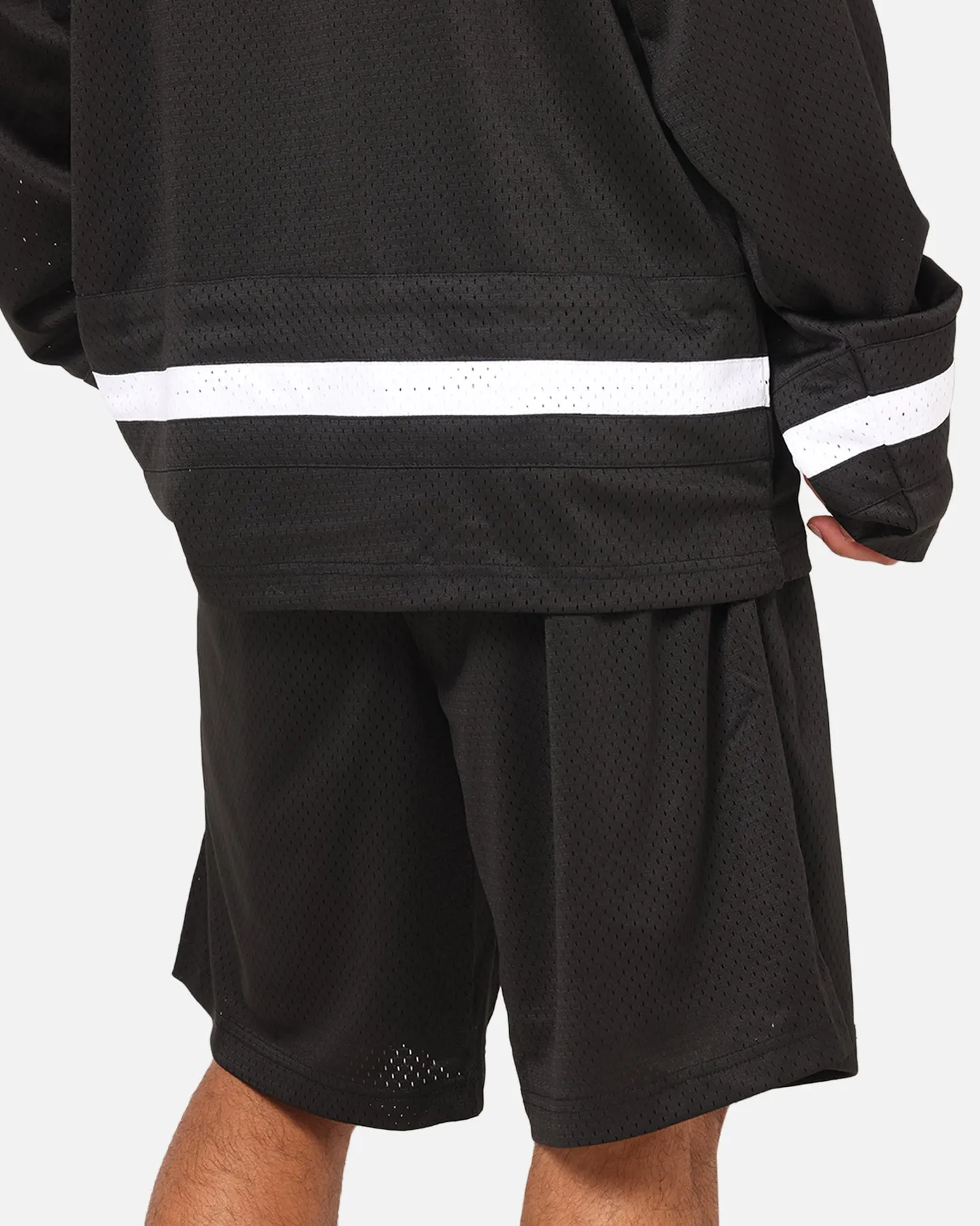 Mitchell & Ness All Black Rugby Union Classic Mesh Shorts Solid Black sold by Culture Kings product image thumbnail 4