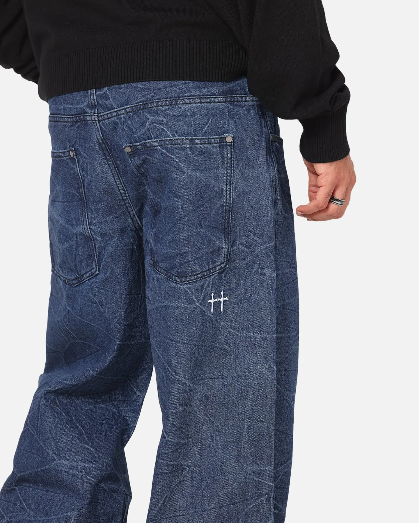 Saint Morta Amplus Jeans Crinkle Stonewash sold by Culture Kings product image thumbnail 4