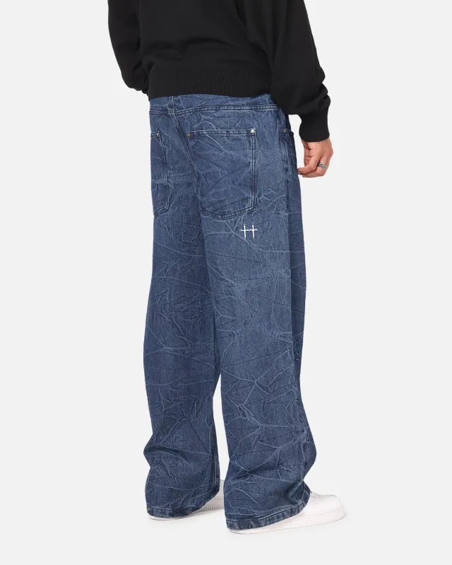 Saint Morta Amplus Jeans Crinkle Stonewash sold by Culture Kings