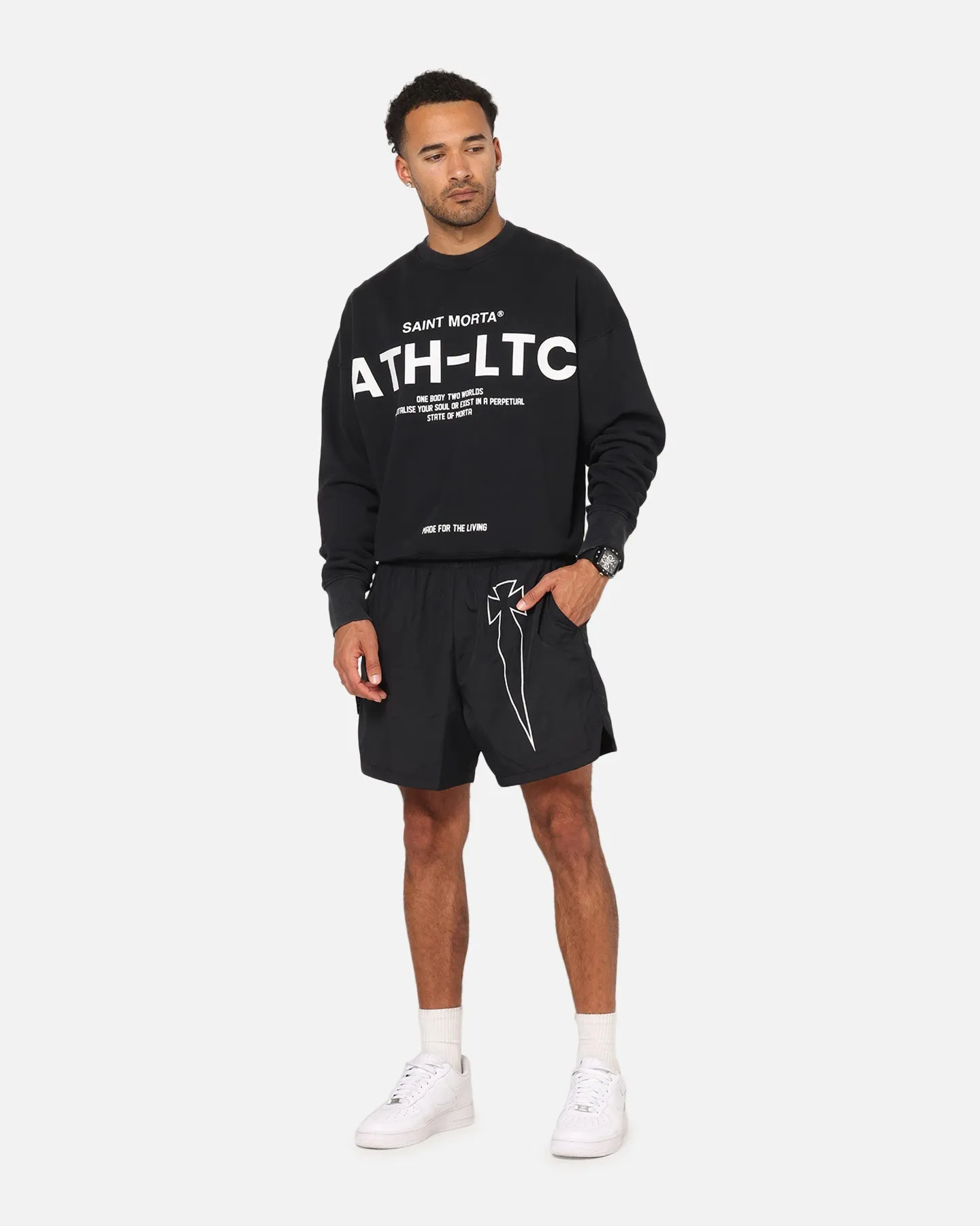 Saint Morta Dagger Sport Beach Shorts Black sold by Culture Kings product image thumbnail 2