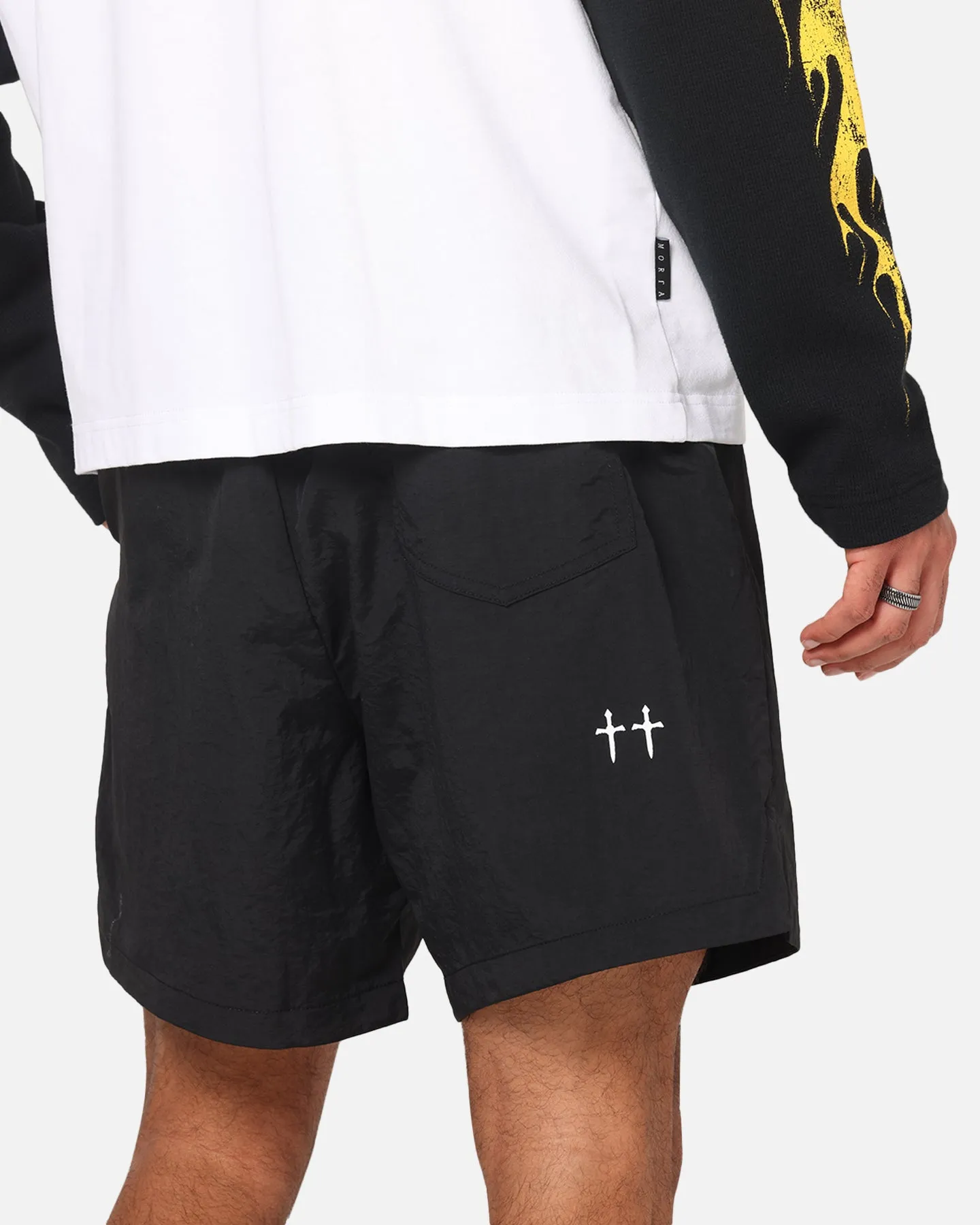 Saint Morta Scription Nylon Shorts Black sold by Culture Kings product image thumbnail 4