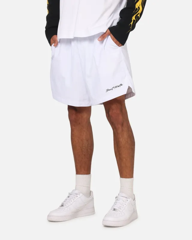 Saint Morta Scription Nylon Shorts White sold by Culture Kings