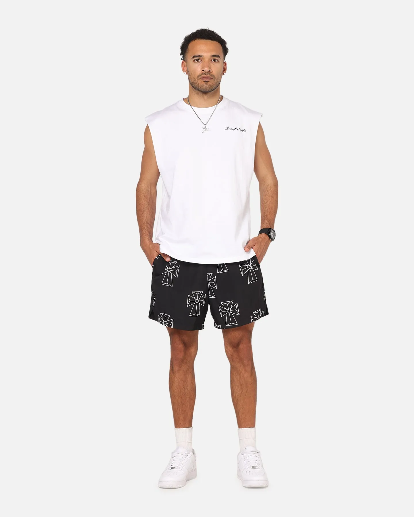 Saint Morta Holy Tide Beach Shorts Black sold by Culture Kings product image thumbnail 2