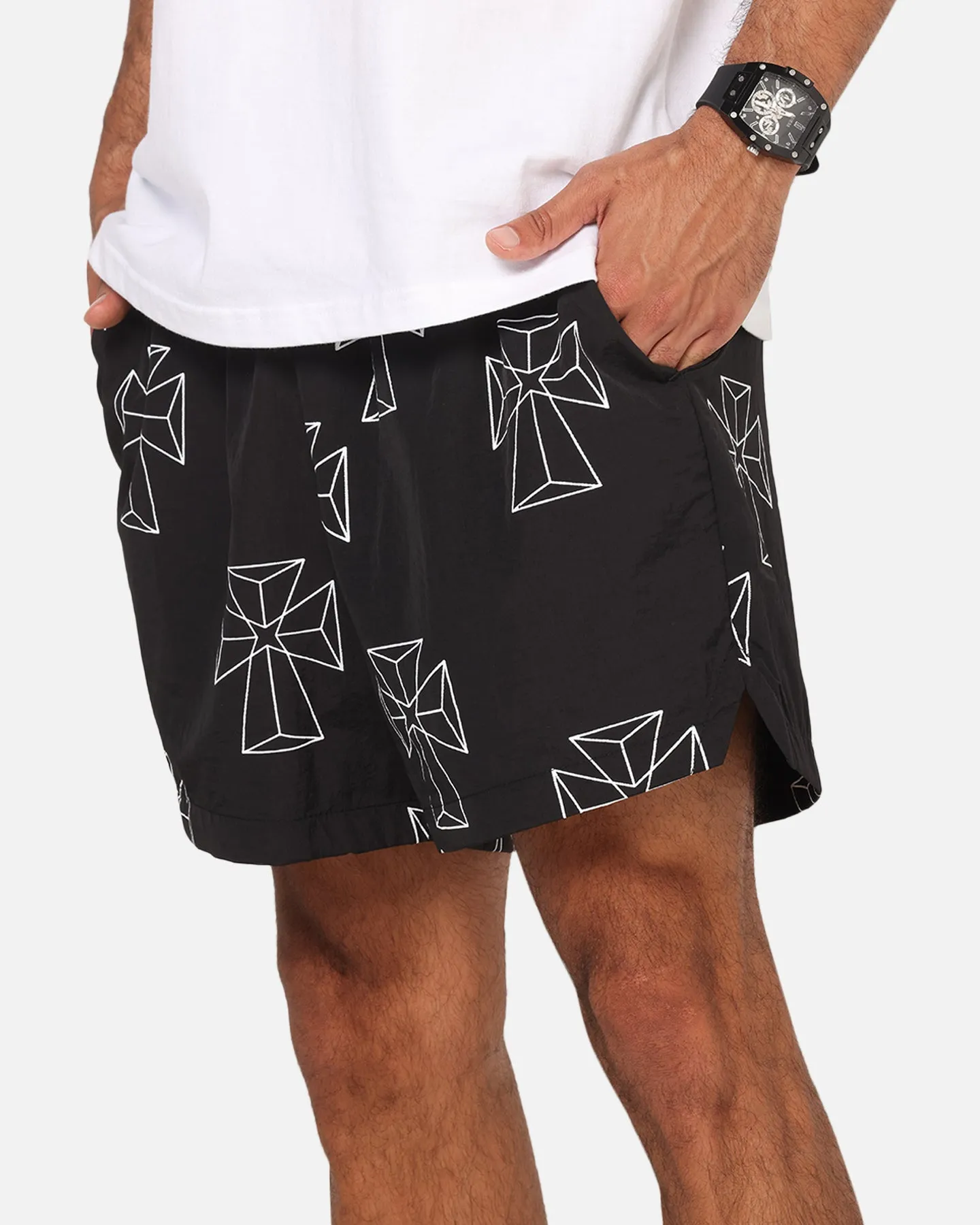 Saint Morta Holy Tide Beach Shorts Black sold by Culture Kings product image thumbnail 4