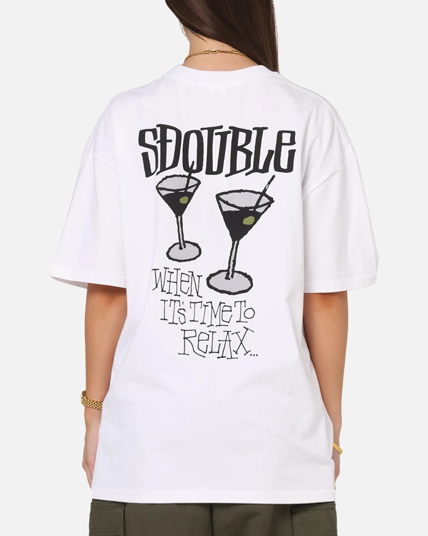 S Double Time To Relax T-Shirt White sold by Culture Kings