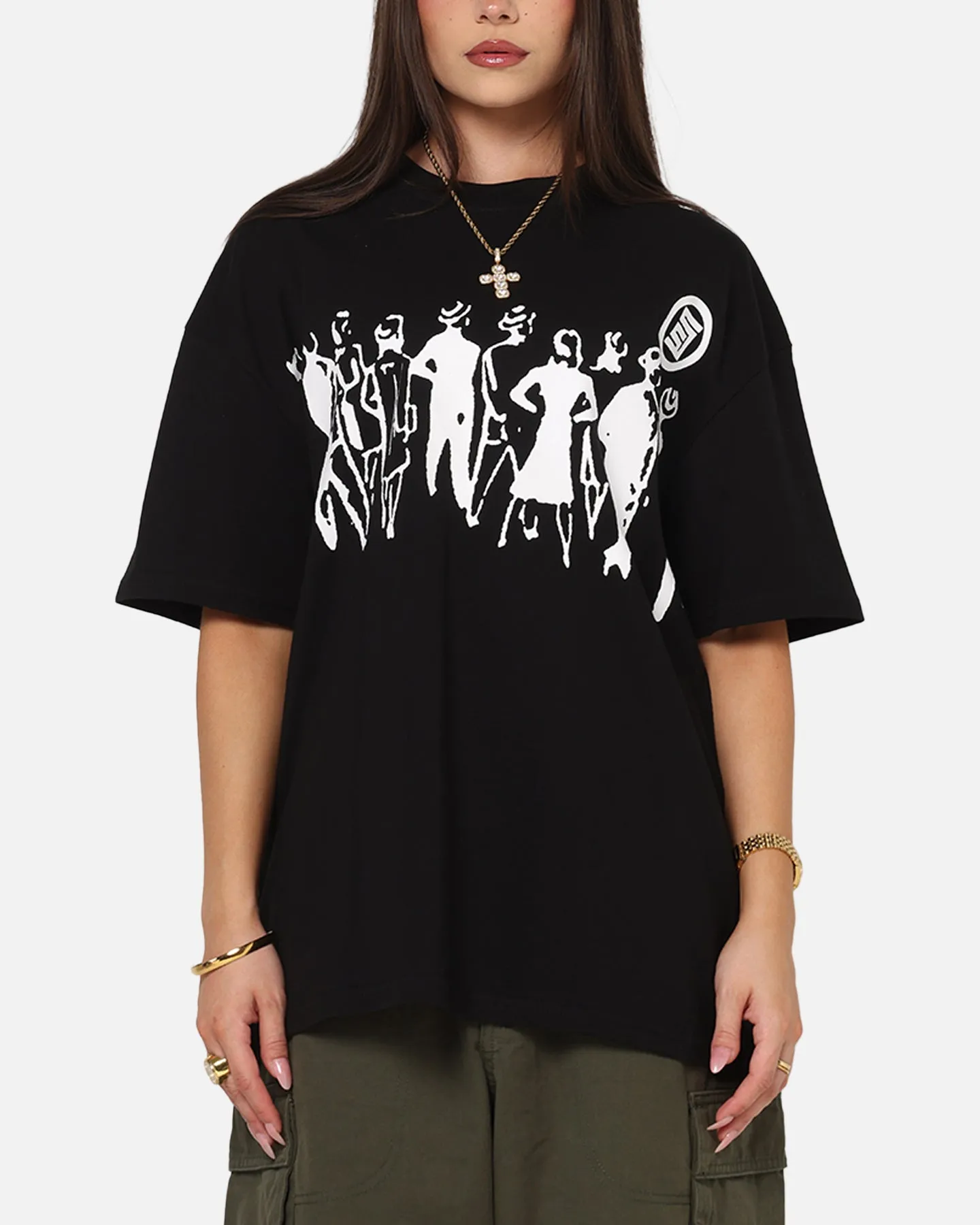 S Double People Stripe T-Shirt Black sold by Culture Kings